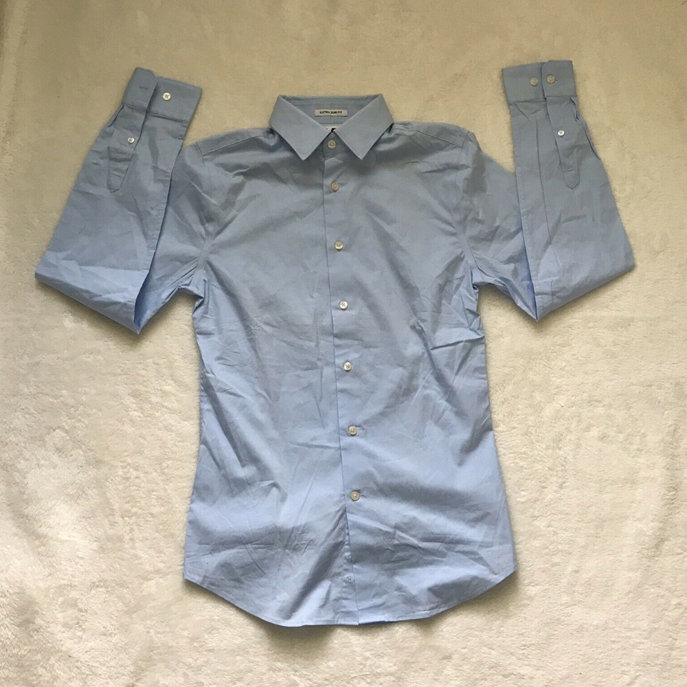 NWOT Express 1MX Extra Small Mens Blue Shirt XS